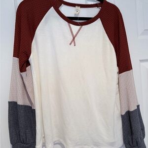 Women's Long Sleeve Colorblock Top